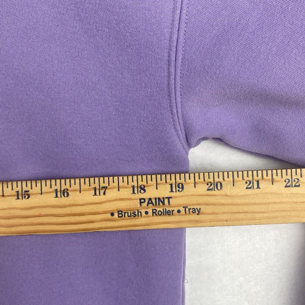 BSR By Samii Ryan Smiley Overthinking Graphic Sweatshirt Womens Small Purple - Picture 7 of 10